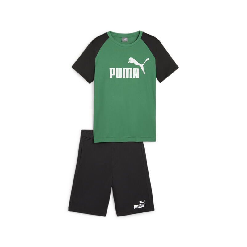 Conjunto Niño de camiseta y shorts de poliéster PUMA Archive Green