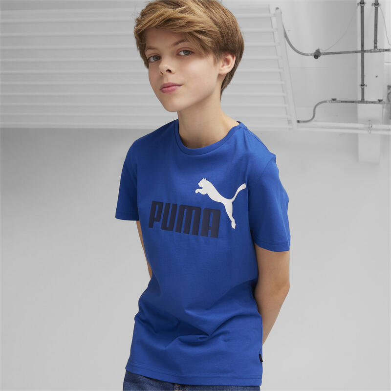 Essentials+ T-shirt met tweekleurig logo voor jongeren PUMA