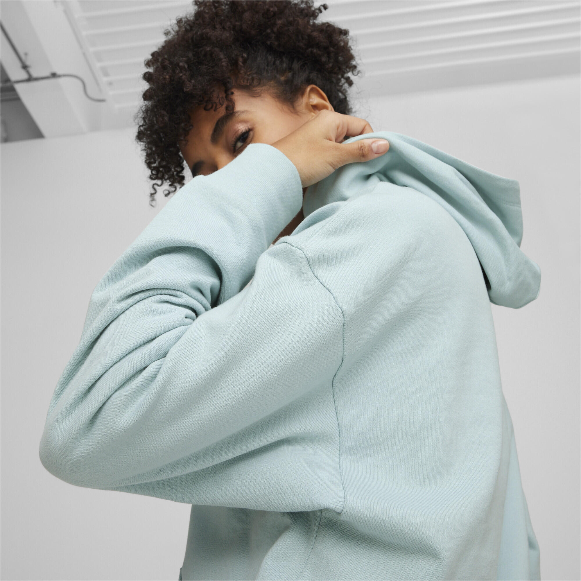 Hoodie BETTER ESSENTIALS Femme PUMA Turquoise Surf Blue 4/6