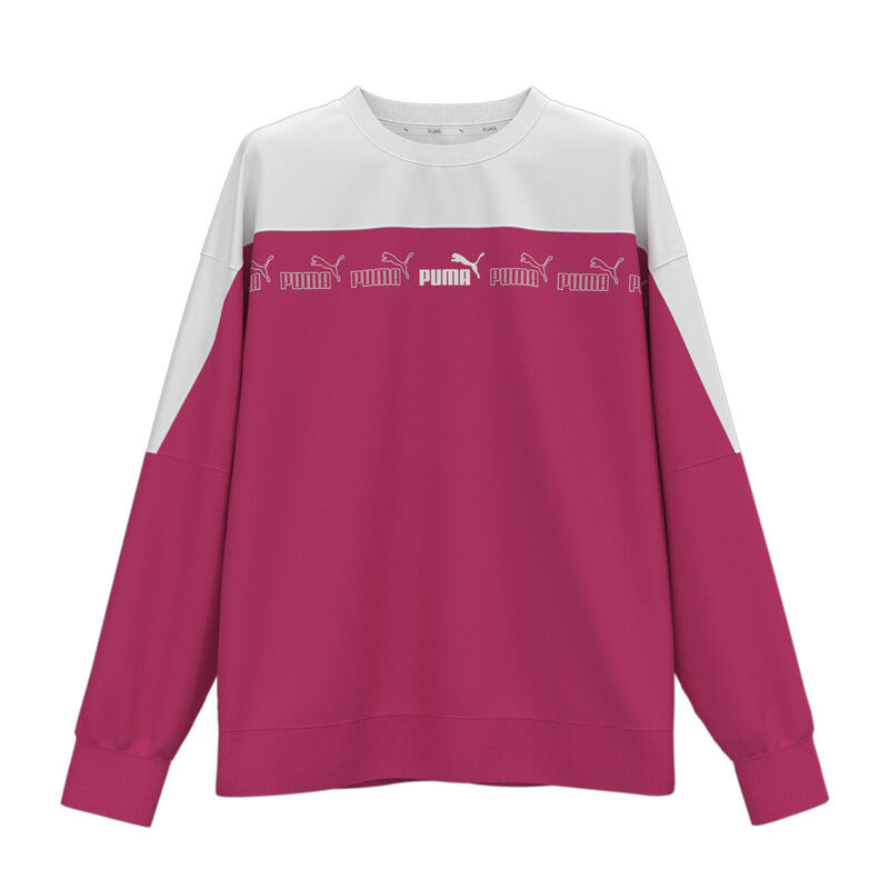 Around the Block Rundhals-Sweatshirt Damen PUMA Garnet Rose Pink