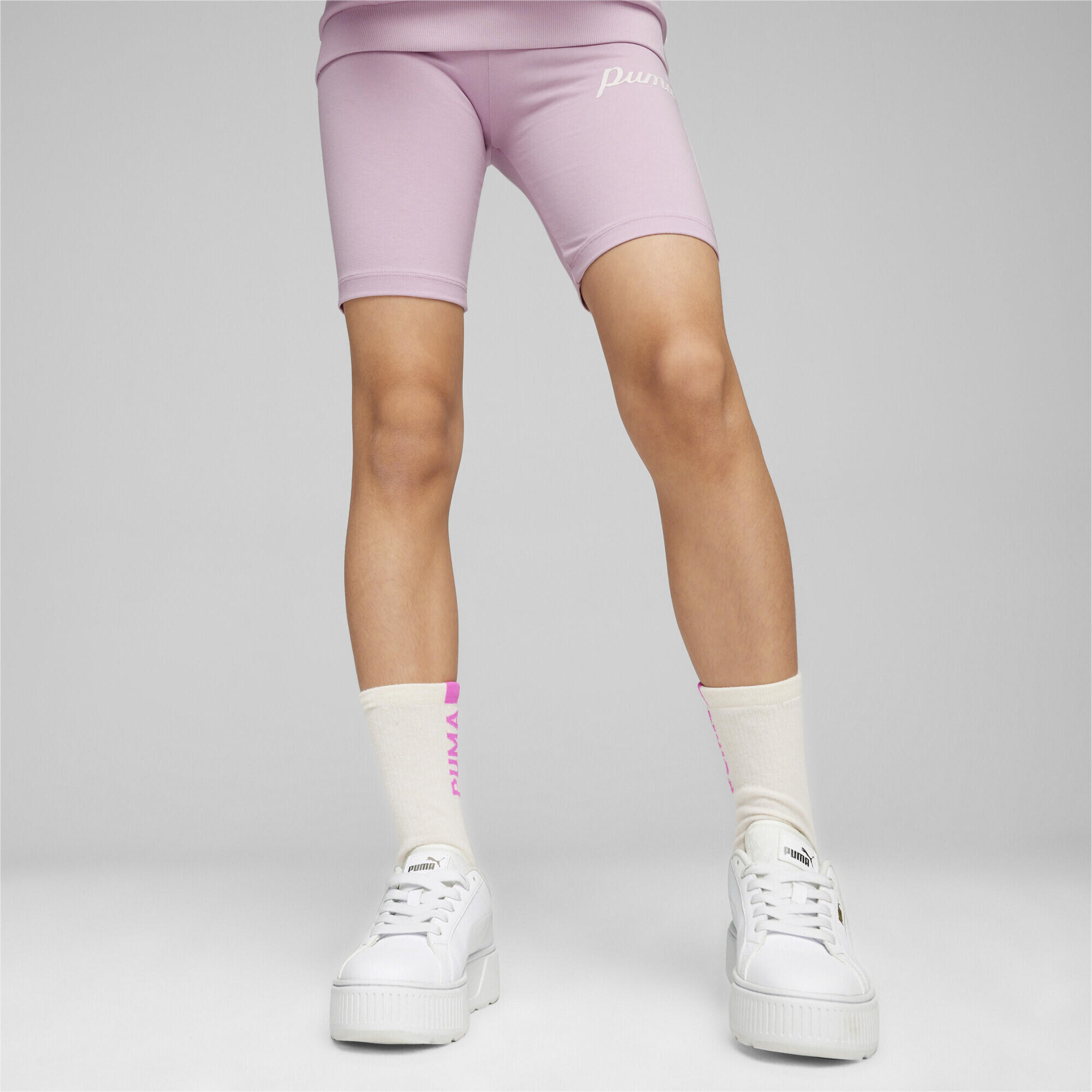 Leggings corti ESS+ Blossom da bambina PUMA Grape Mist Purple 2/5