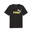 Essentials+ T-Shirts mit zweifarbigem Logo Herren PUMA Black Lime Sheen Green