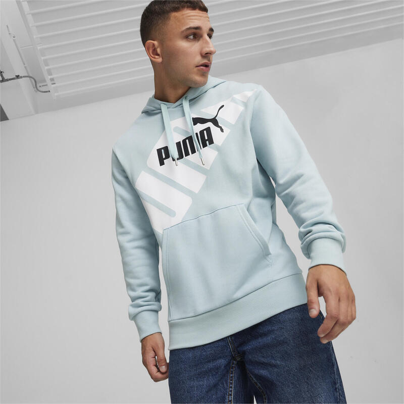 Hoodie PUMA POWER PUMA Turquoise Surf Blue