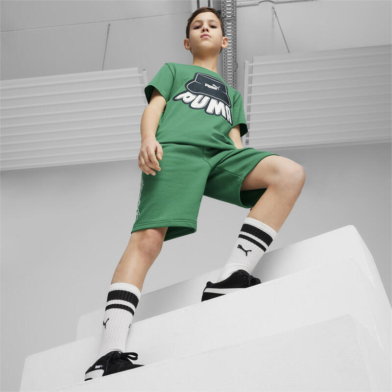 Shorts ESS+ Mid 90s per ragazzi PUMA Archive Green