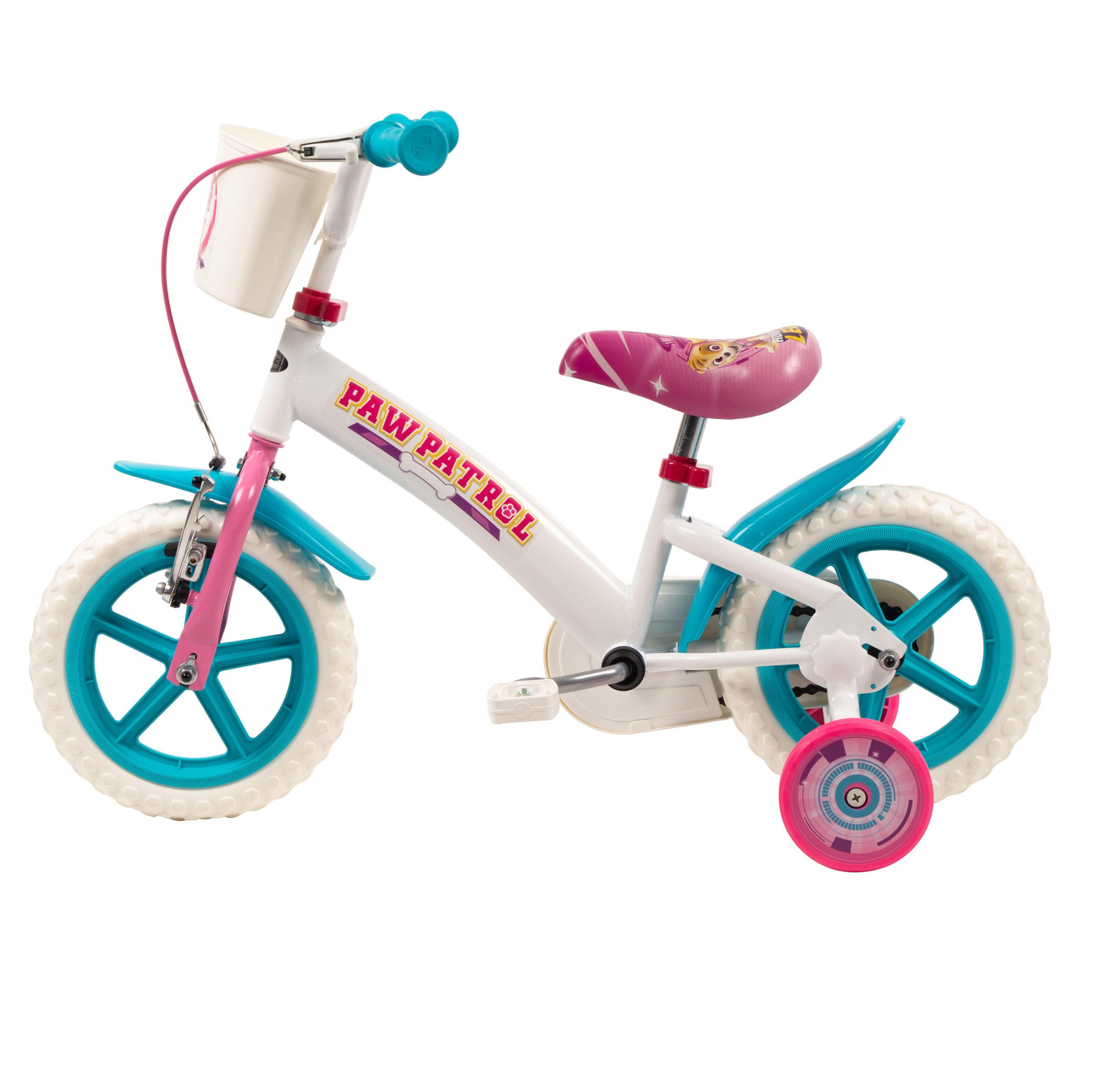 Bicicleta Infantil 12" Paw Patrol Blanca-Rosa 3/7