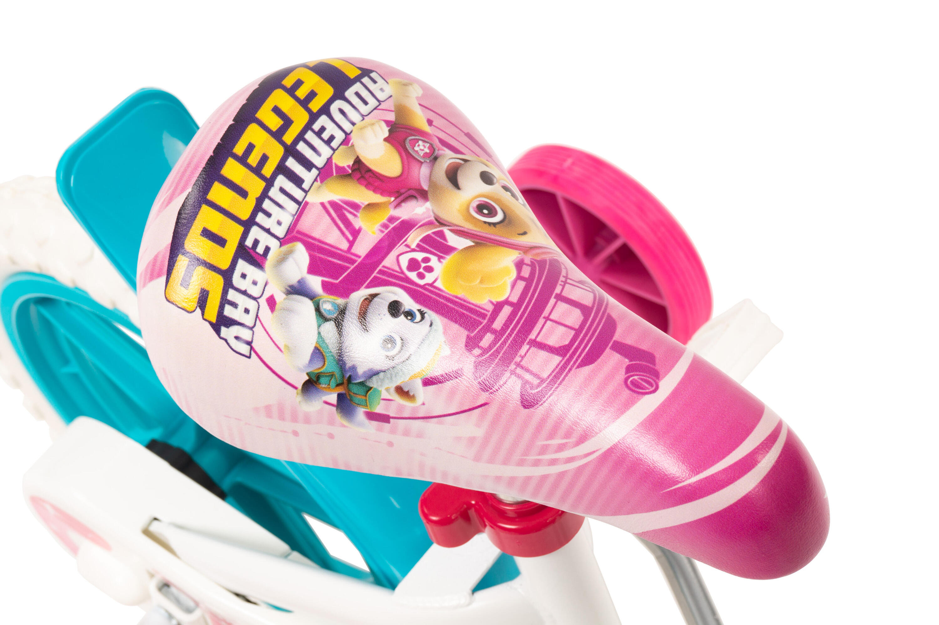 Bicicleta Infantil 12" Paw Patrol Blanca-Rosa 5/7