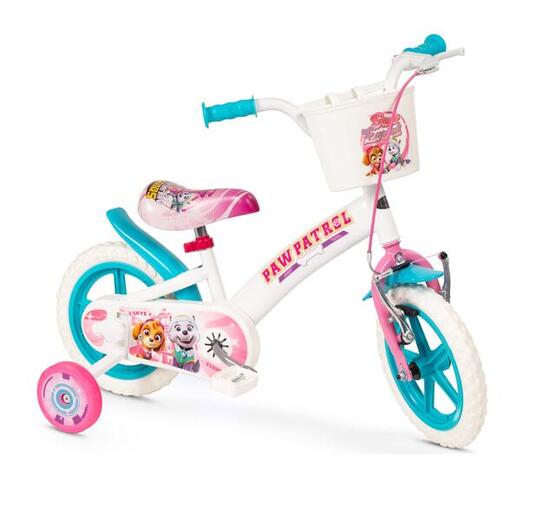 Vélo enfant Paw Patrol blanc-rose 12 pouces