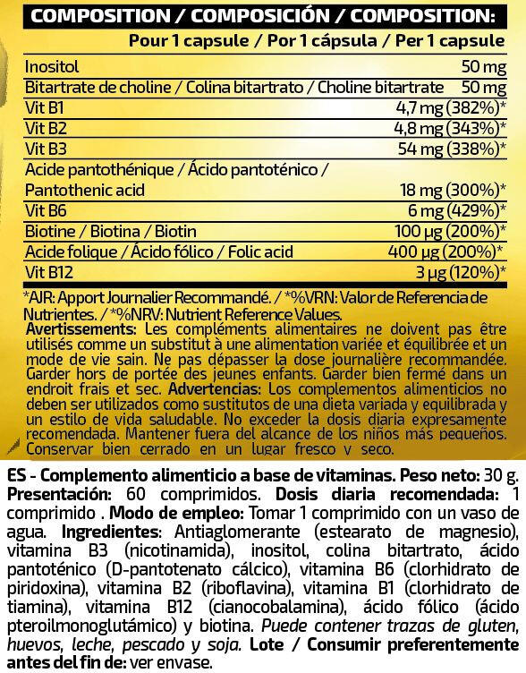 Vitamina B Complex - 60 Tabletas IO.Genix 4/5