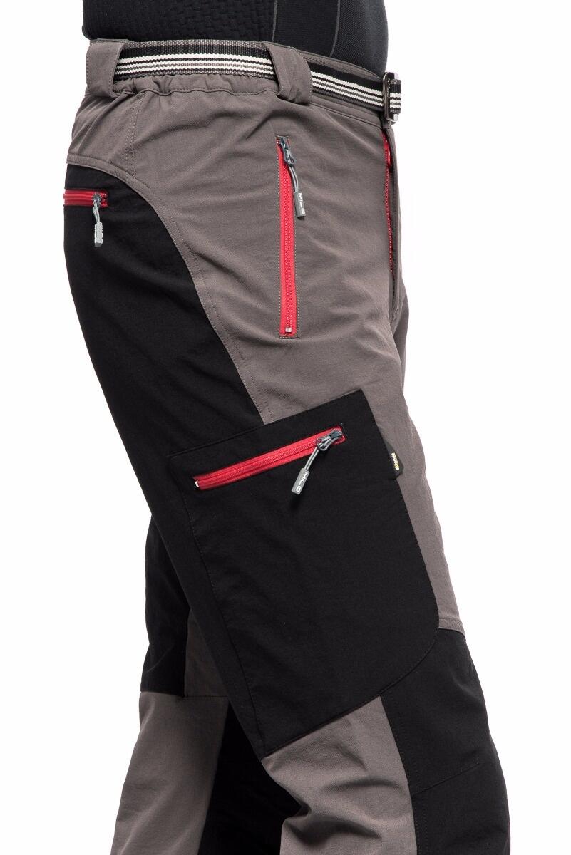 Pantaloni trekking uomo Milo Vino grigio/rosso S 3/5