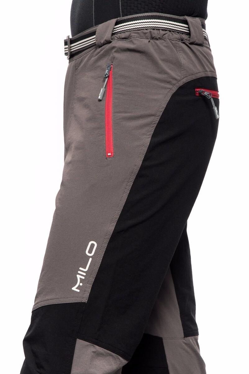Pantaloni trekking uomo Milo Vino grigio/rosso S 4/5