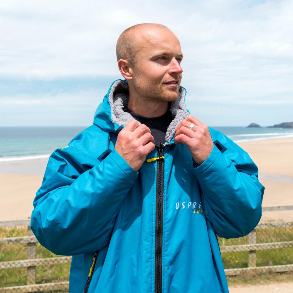 Osprey Adult Changing Robe, Waterproof Changing Robe Teal 3/6