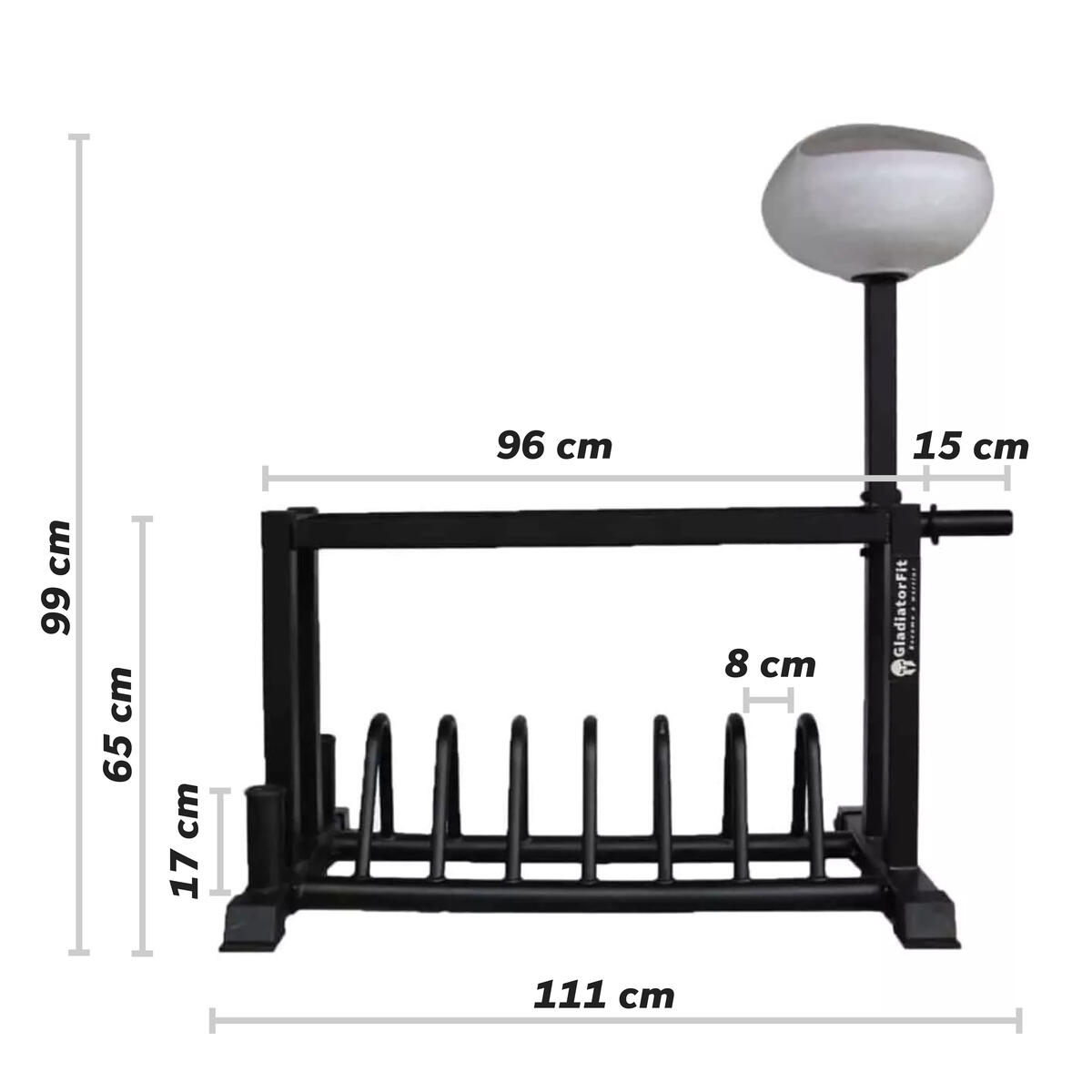Porta pesi e dischi in acciaio GladiatorFit 3/4