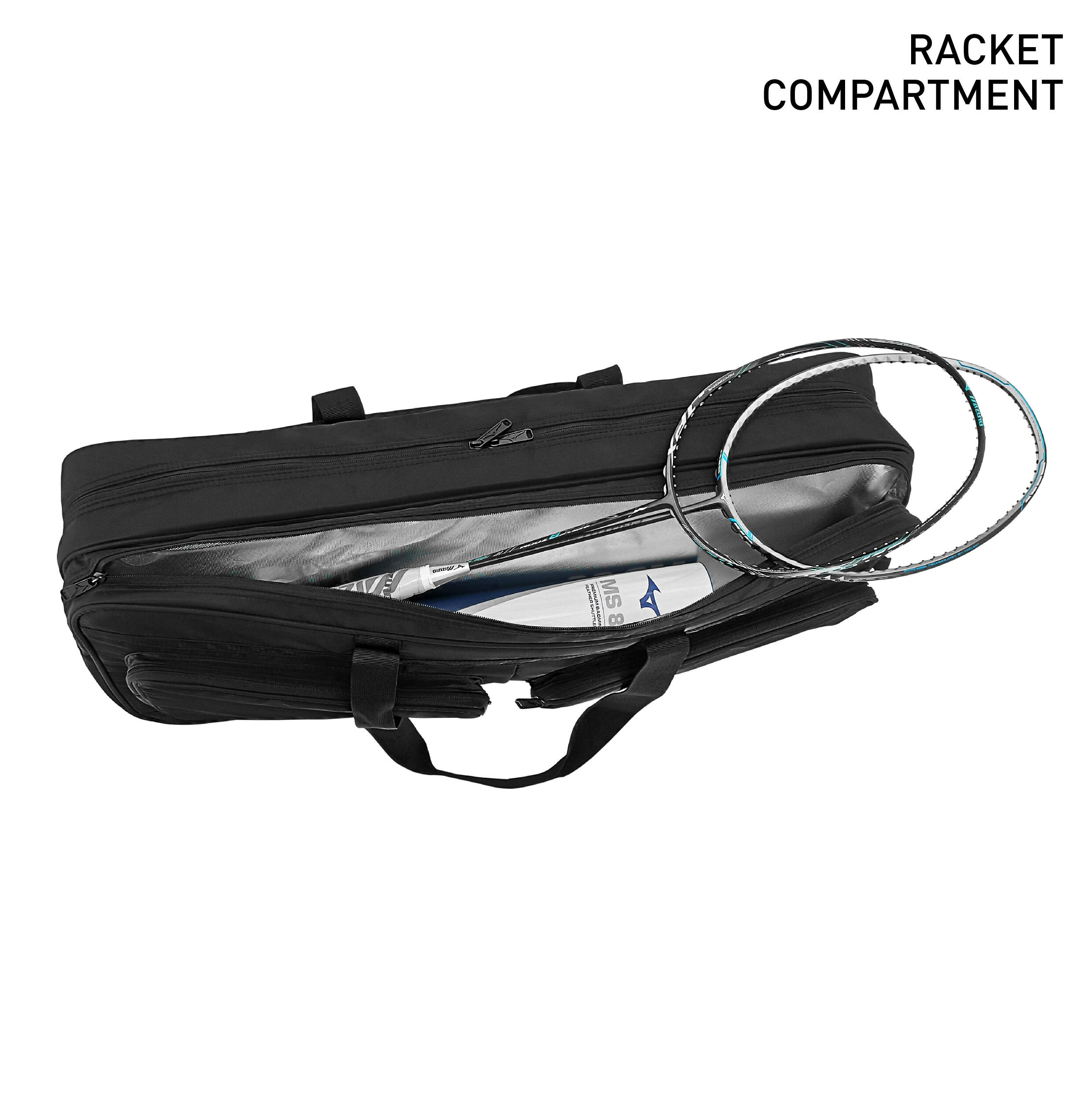 Badminton Racket Bag - Premium Series Duffle Bag (Jet Black)
