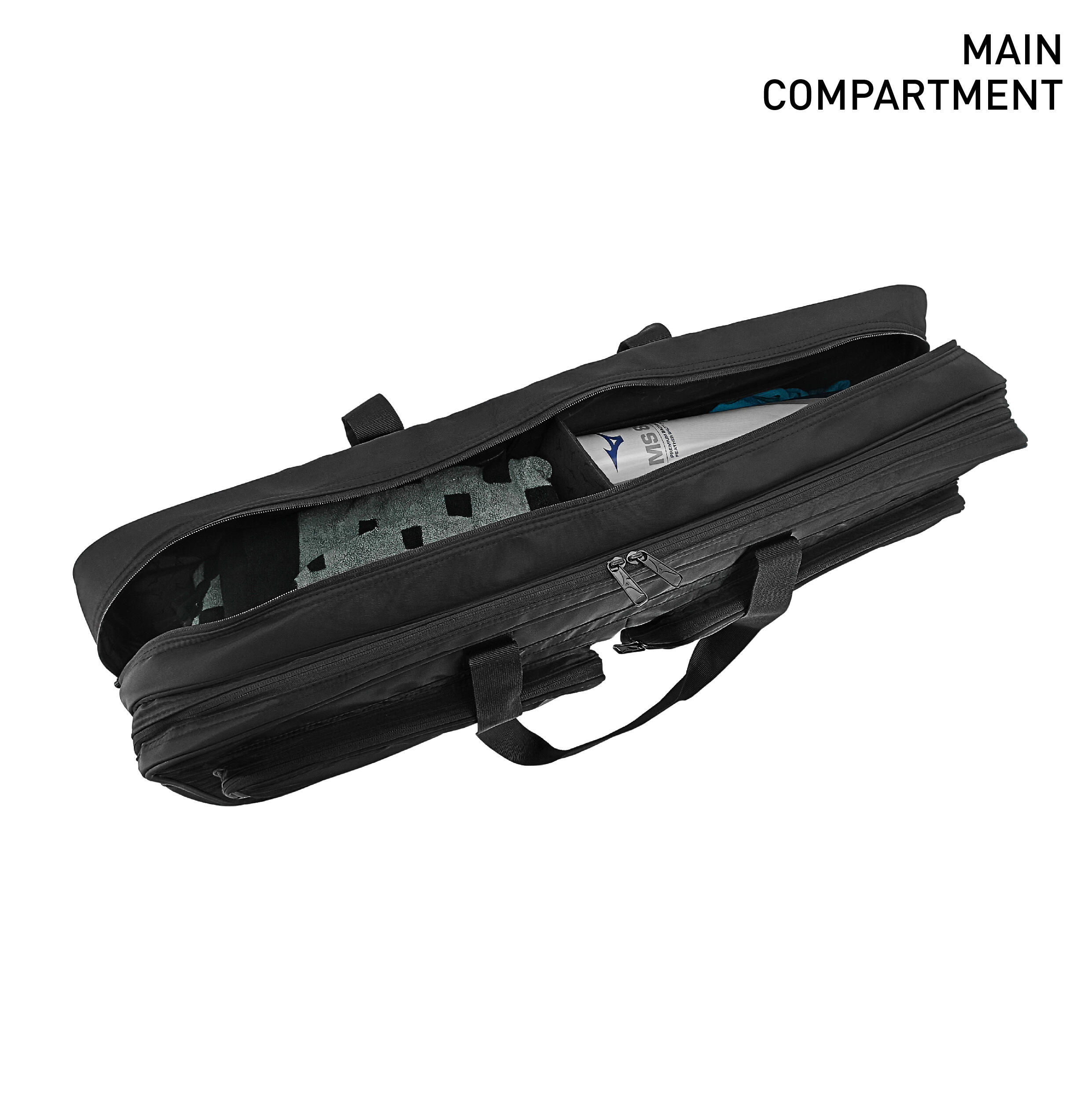 Badminton Racket Bag - Premium Series Duffle Bag (Jet Black)