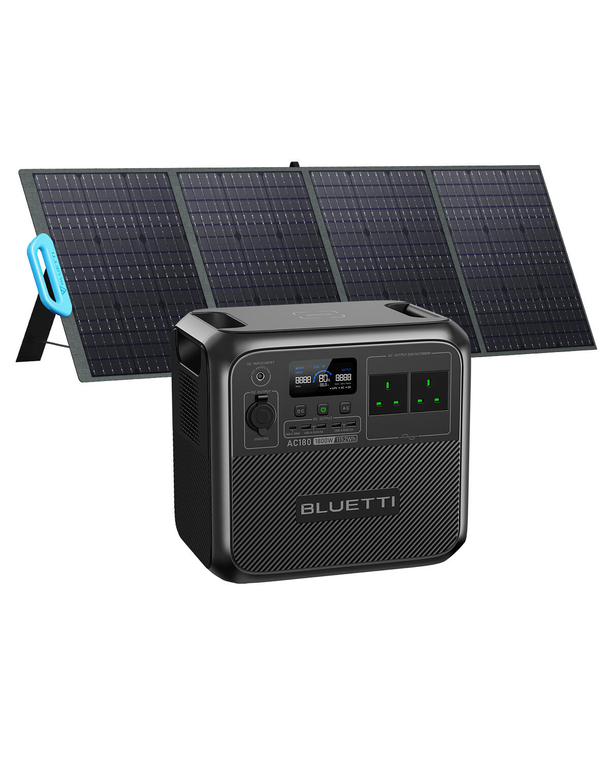 BLUETTI AC180+PV200 Solar Generator Kit for Camping, Home Backup 1/7