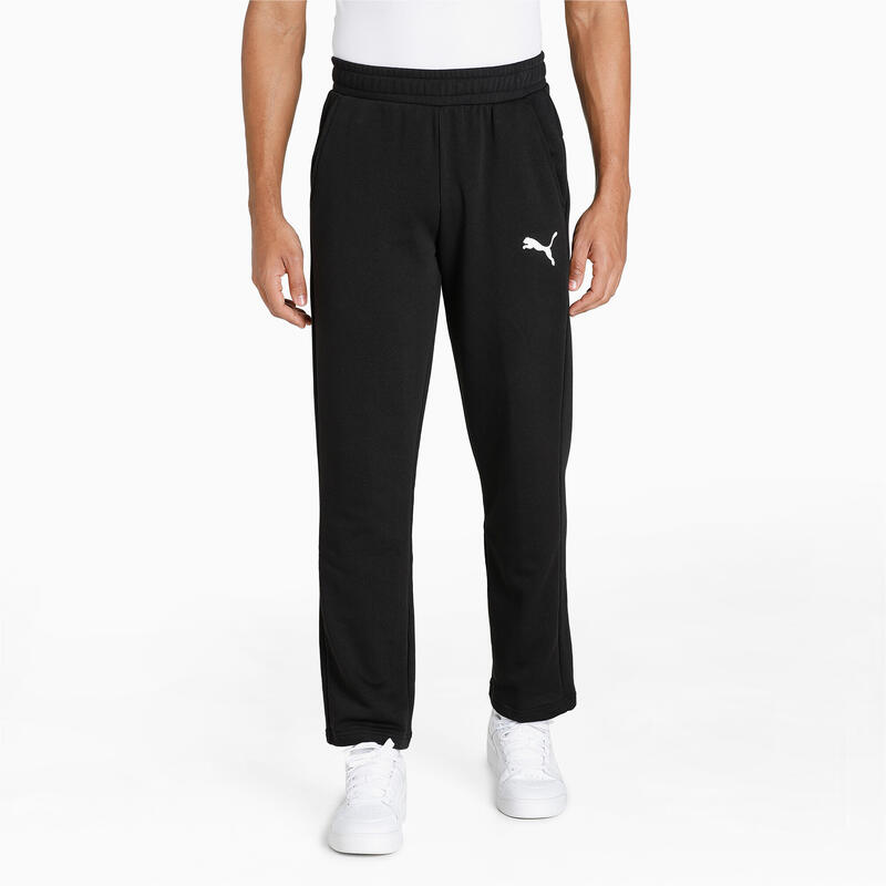 Essentials joggingbroek met logo heren PUMA Black Cat