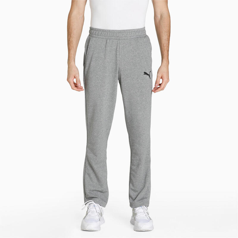 Pantaloni con logo Essentials uomo PUMA Medium Gray Heather Cat
