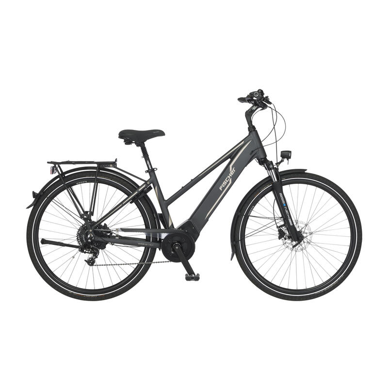 FISCHER Damen Trekking E-Bike VIATOR 5.0i grau 28 Zoll RH 44 cm 504 Wh