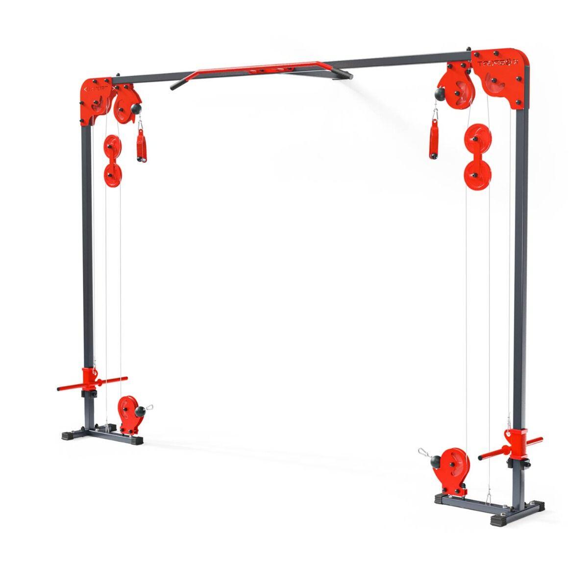 K-SPORT Wall Mounted Cable Crossover Machine with Pull Up Bar