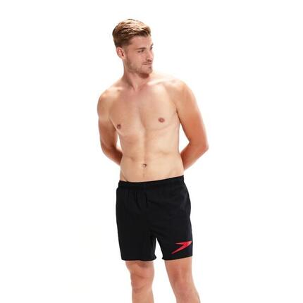 Spodenki Speedo Sport Logo 16" Watershort - Czarne/Czerwone - Rozmiar Xs