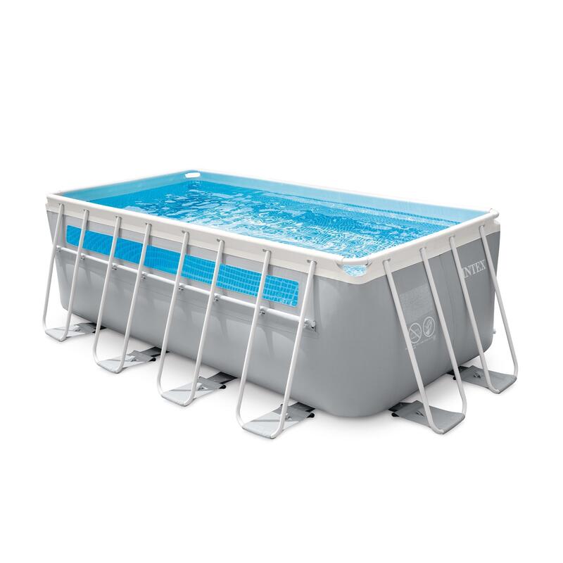 Piscina desmontable rectangular 8.418 L c/depuradora Clearview Prism Frame INTEX