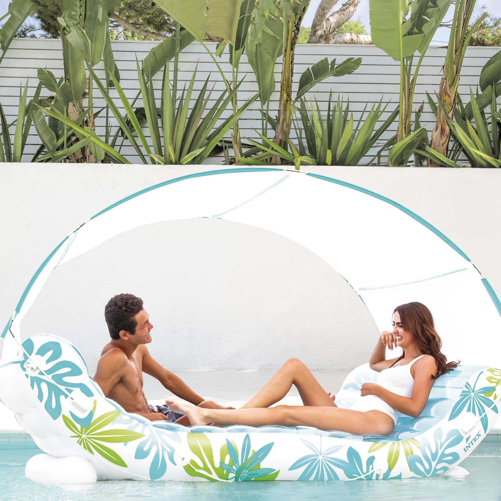 Colchoneta hinchable 2 plazas c/toldo desmontable 224x150x165 cm INTEX 6/7