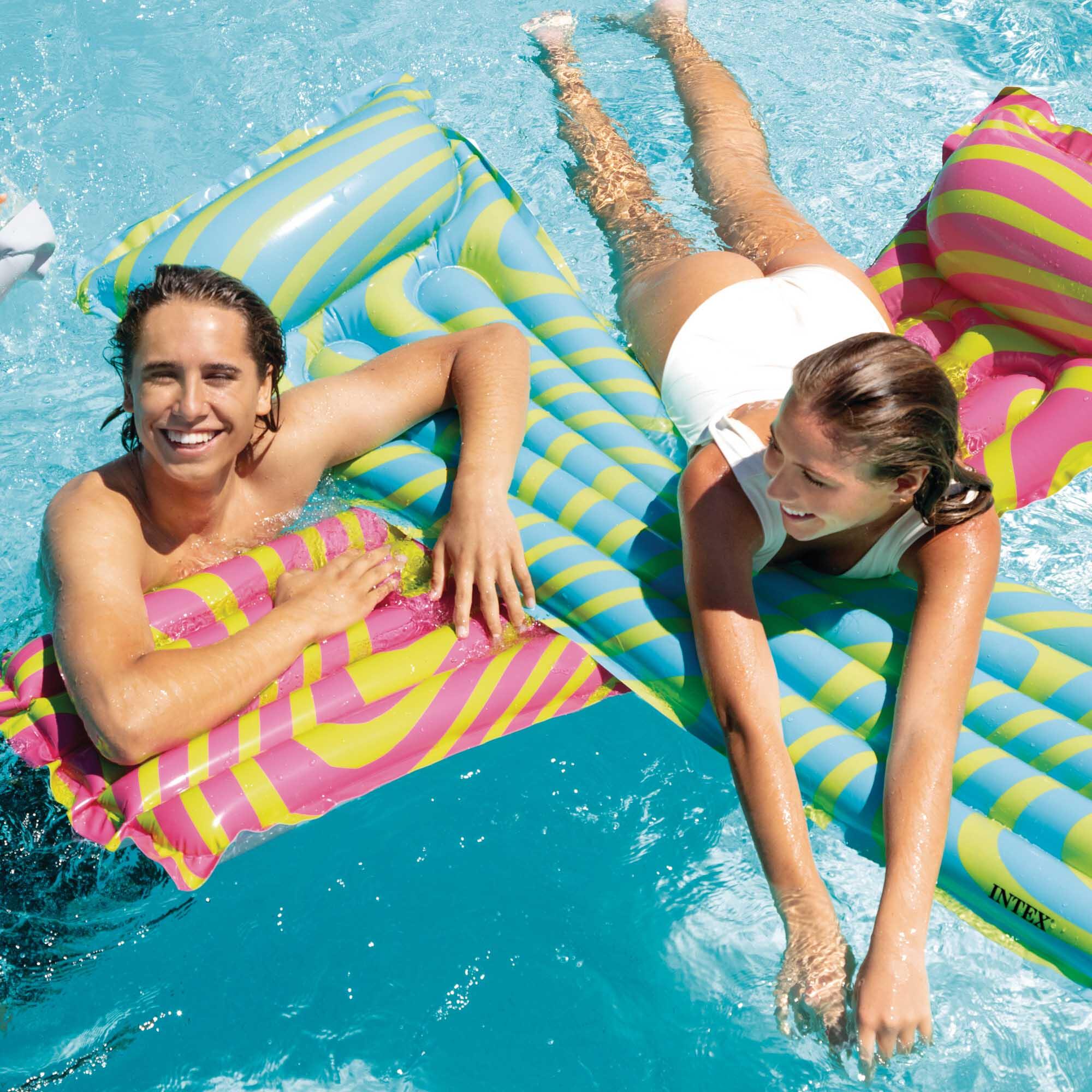 Intex razzle dazzle luchtbed - roze 7/7