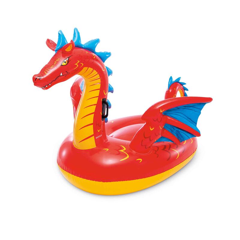 Flutuador de piscina dragão c/alças 198x173 cm INTEX