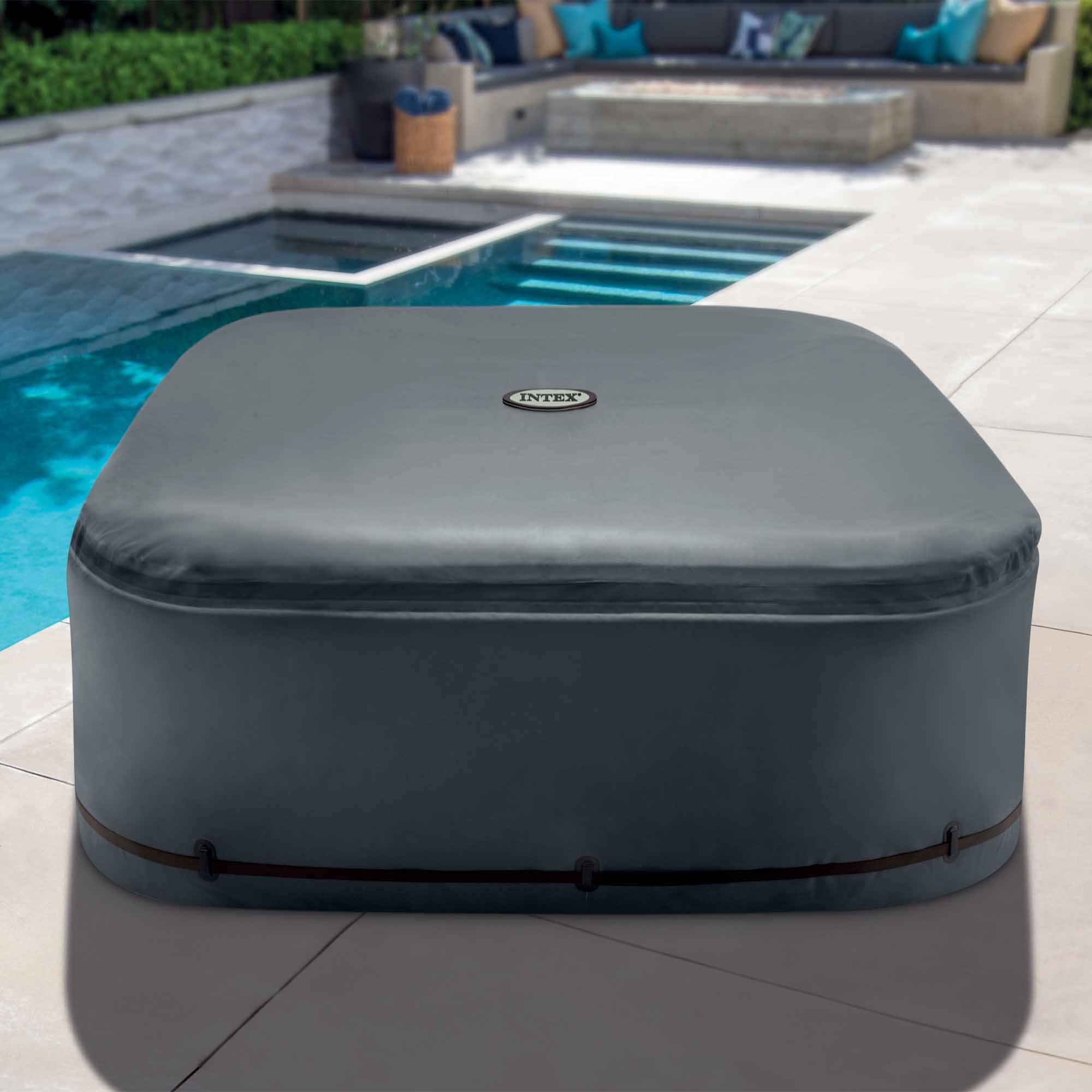 Housse de protection à économie d'énergie Intex - carrée - 175 cm - spa 4 places 2/5