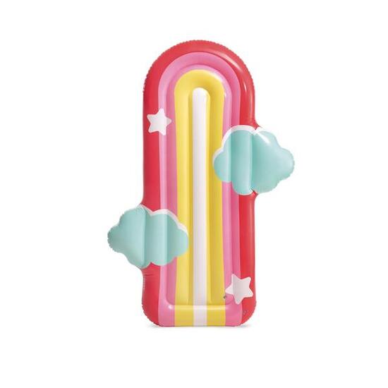 Intex 58729EU - Materassino Mare Gonfiabile Rainbow Multicolore 175x117x20 cm