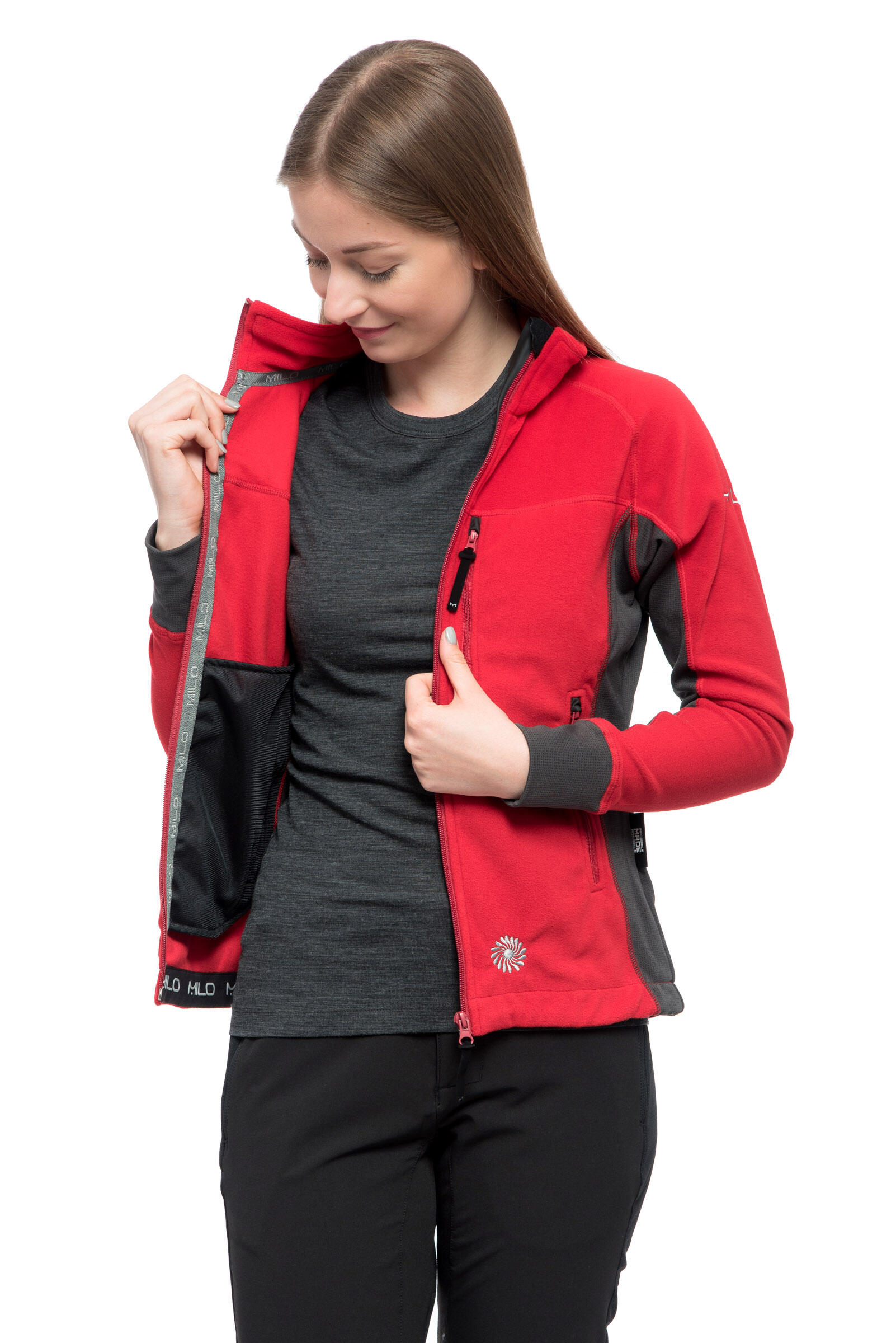 Bluza polarowa trekkingowa damska Milo Anas Lady 2/4