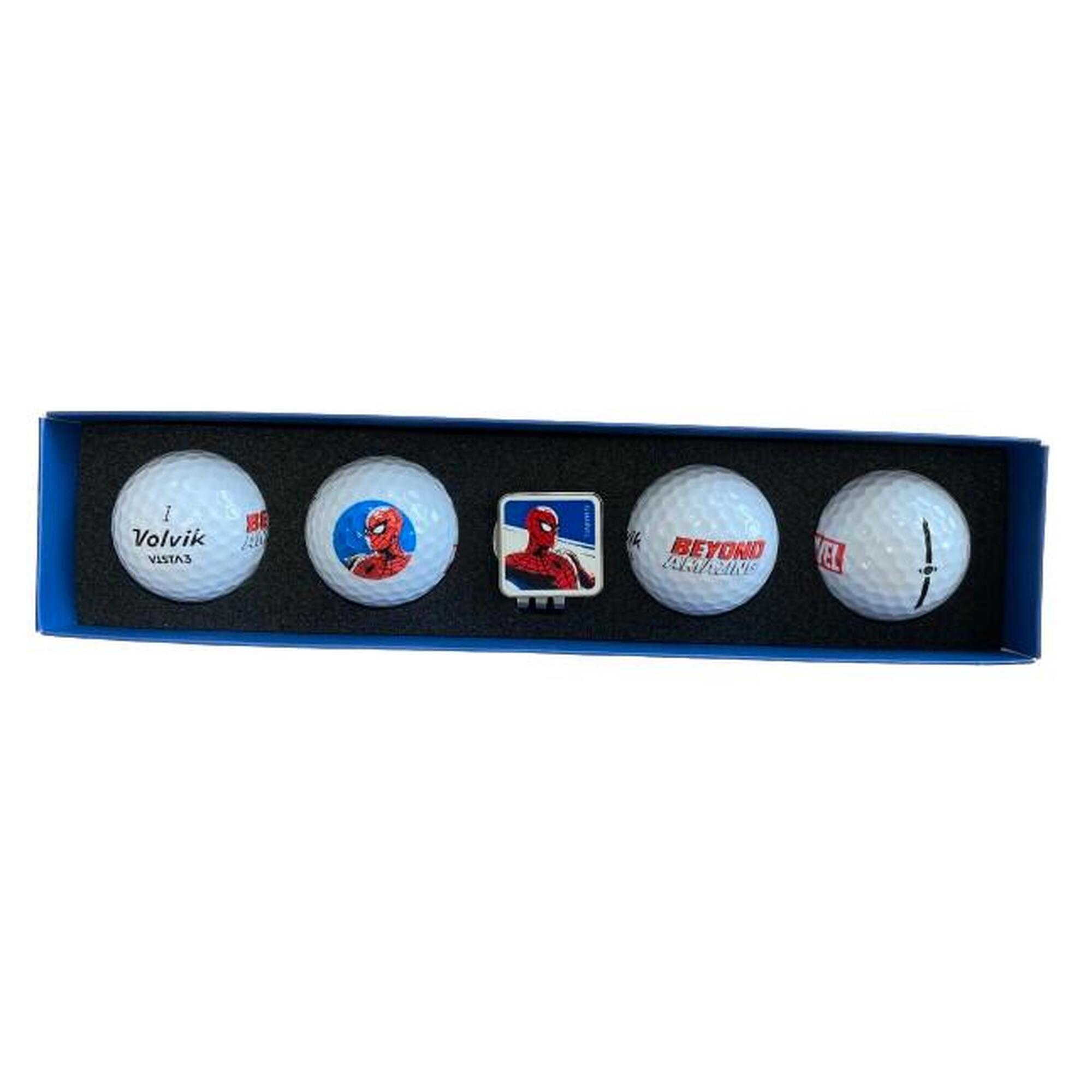 Juego de Bolas de Golf Volvik VIVID Marvel AMAZING SPIDERMAN con Marcador