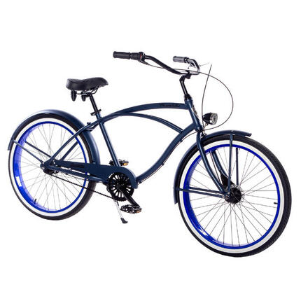 Rower miejski męski Plumbike Rider Unique Navy 7B ham. rolka, szerokie obr.