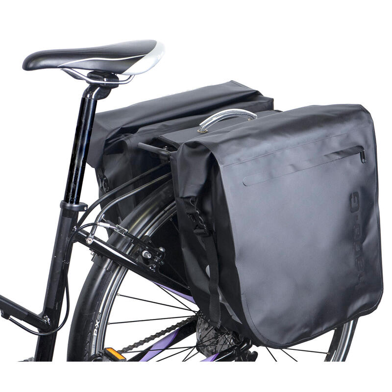 Sacoche vélo porte bagage étanche 40L Noir - Vélo électrique, VTT, VTC - HAPO-G