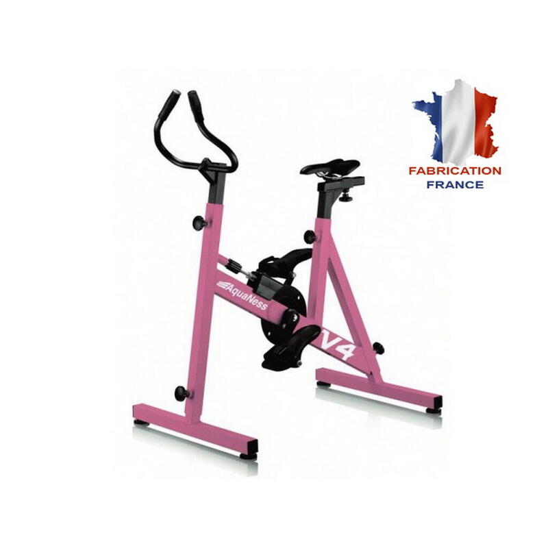 Vélo d'aquabike AquaNess piscine V4 rose