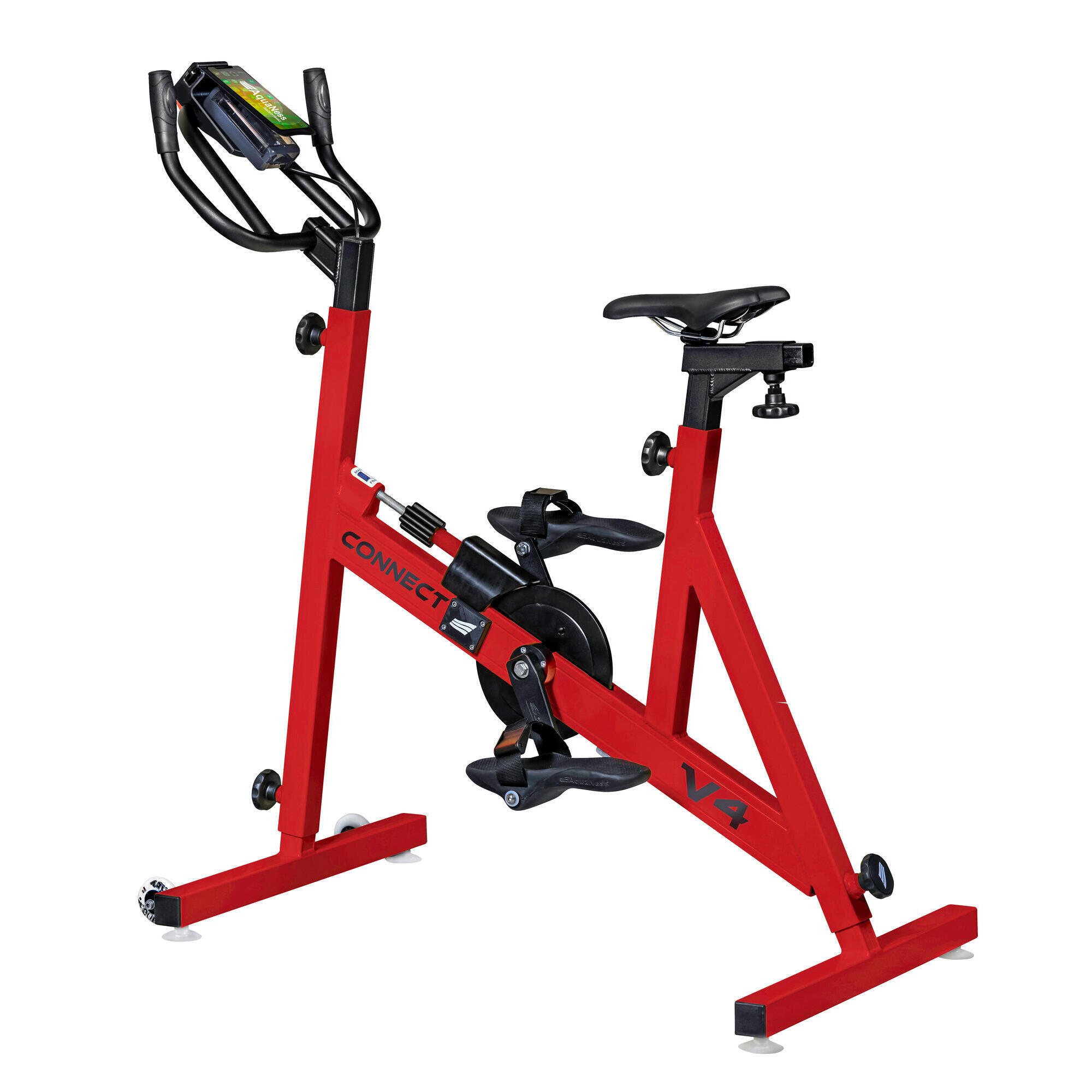 Aquaness - Aquaness V4 Connect - Vélo De Piscine - Aquabike - Rouge - Taille Unique - Decathlon