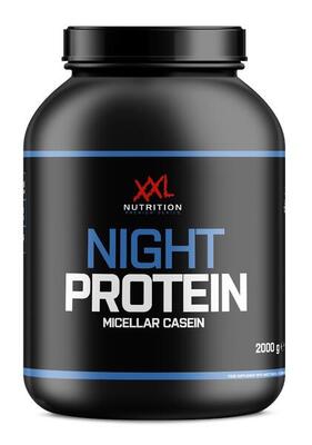 Night protein - tot 89% proteïne. caseïne eiwit - chocolade - 750 gram