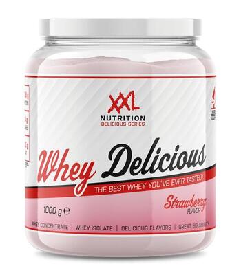 Whey delicious - 80% eiwit. proteïne poeder - aardbei - 450 gram (15 shakes)