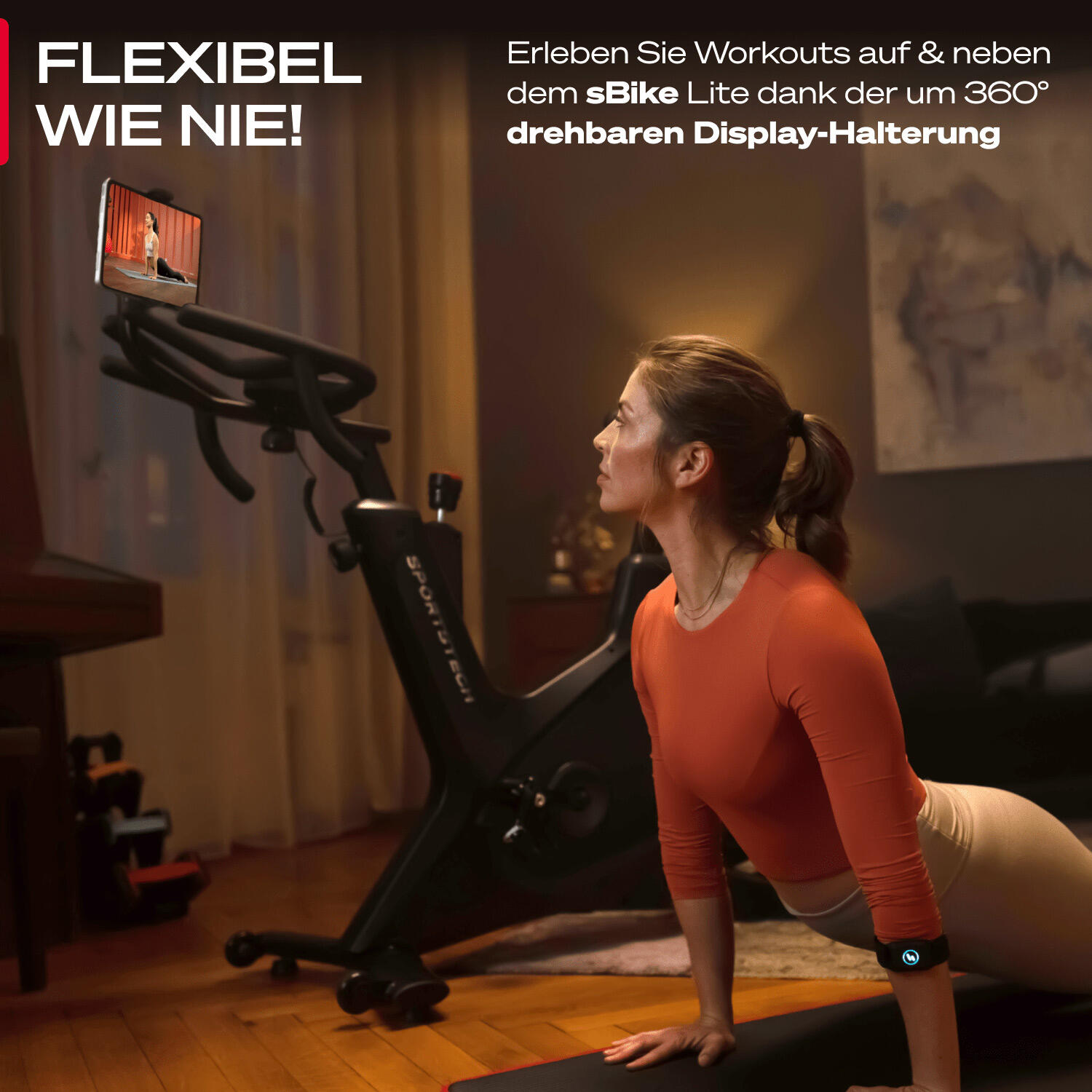 Sportstech sBike Lite | Función LED y soporte App | Innovadora Speedbike 7/7