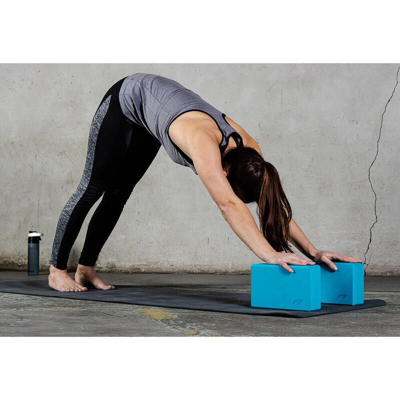 Set de 2 blocuri de yoga - Spumă - Albastru