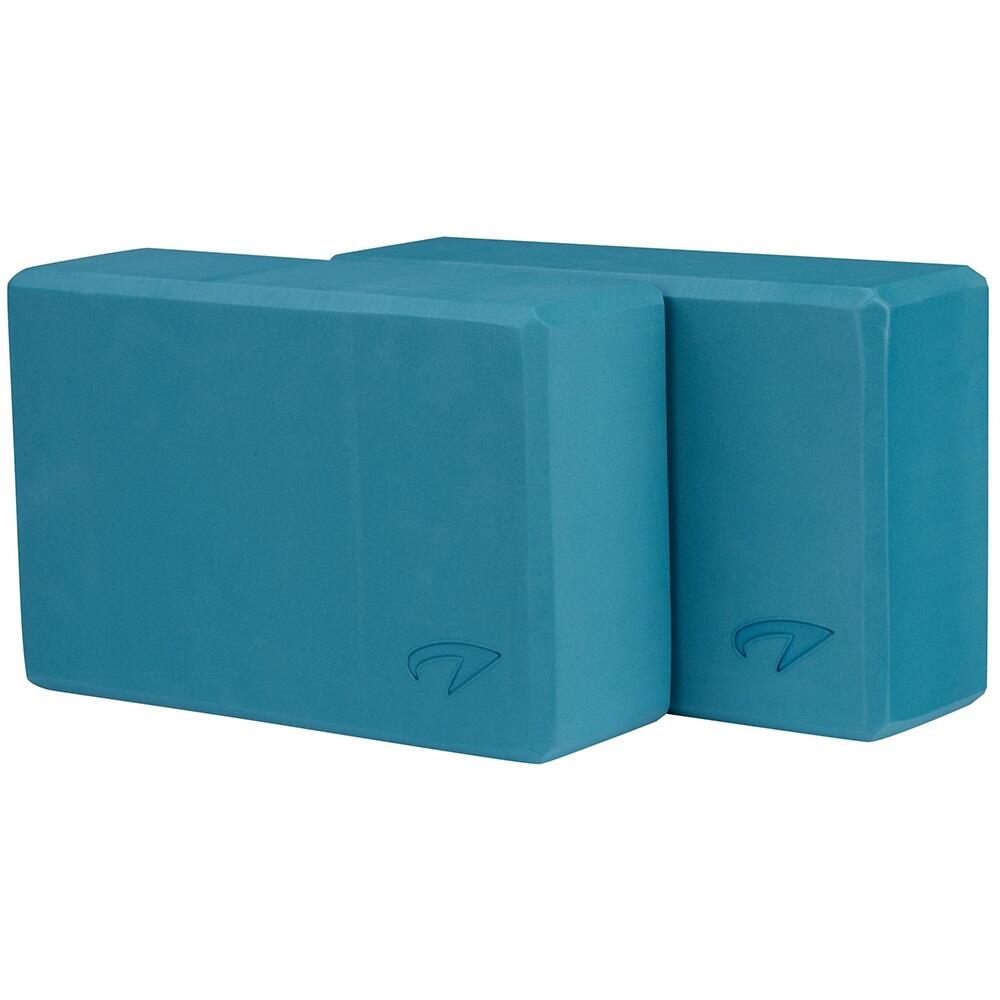 AVENTO Juego de 2 bloques de yoga - Espuma - Azul