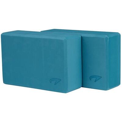 Yoga blok set van 2 - foam - blauw