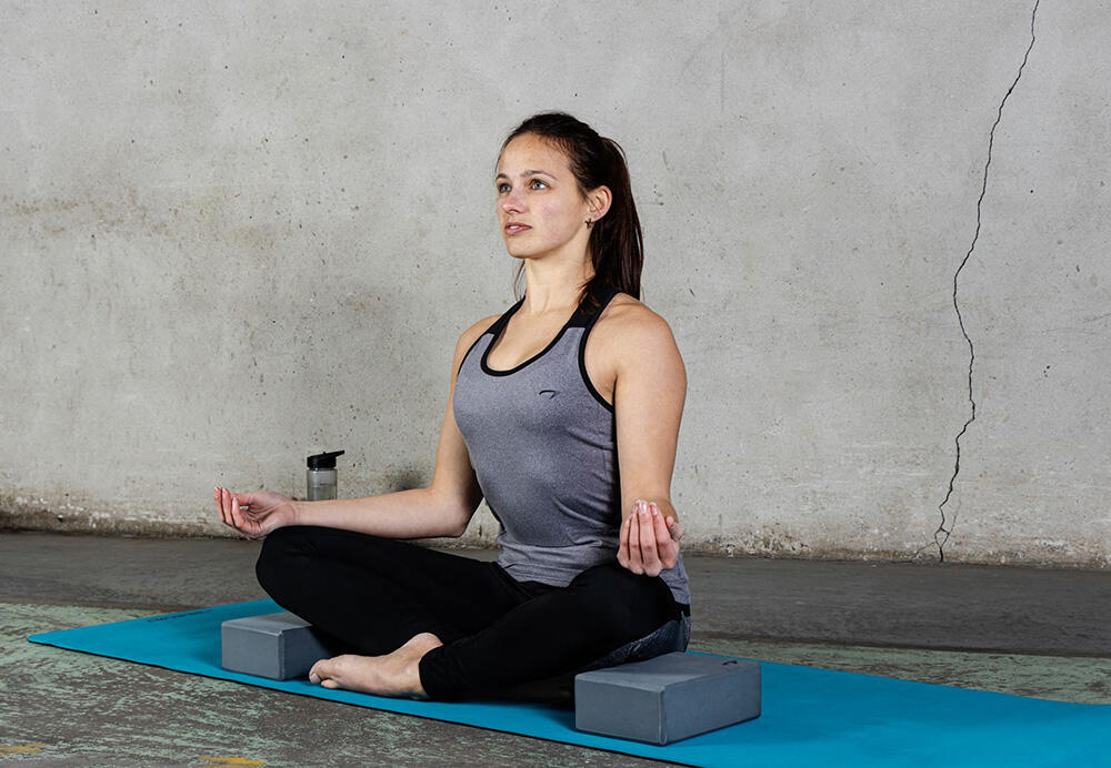 Set di 2 blocchi yoga in schiuma - Blu 3/7