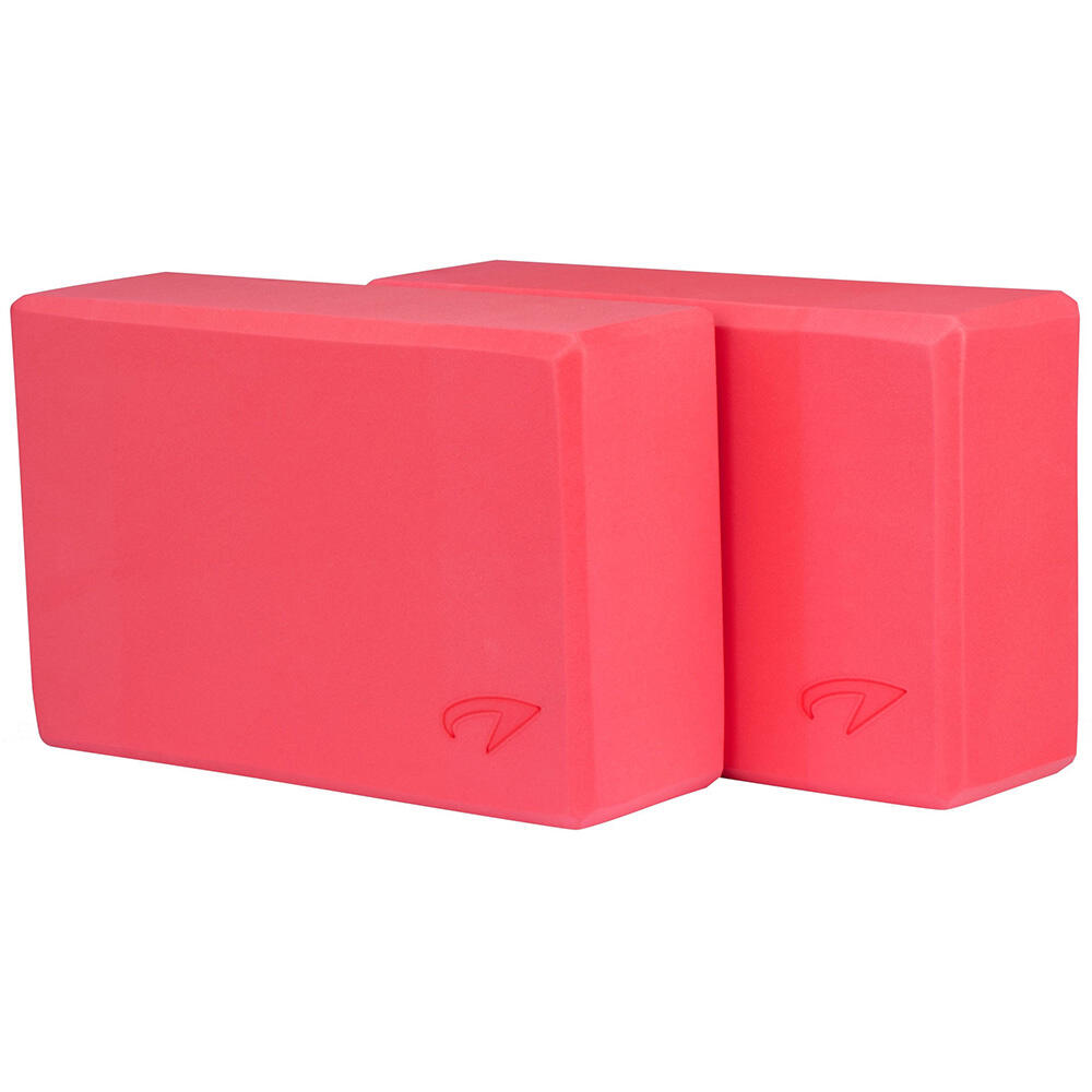 Set di 2 blocchi yoga - Schiuma - Rosa |  Avento