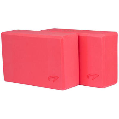 Yoga blok set van 2 - foam - roze