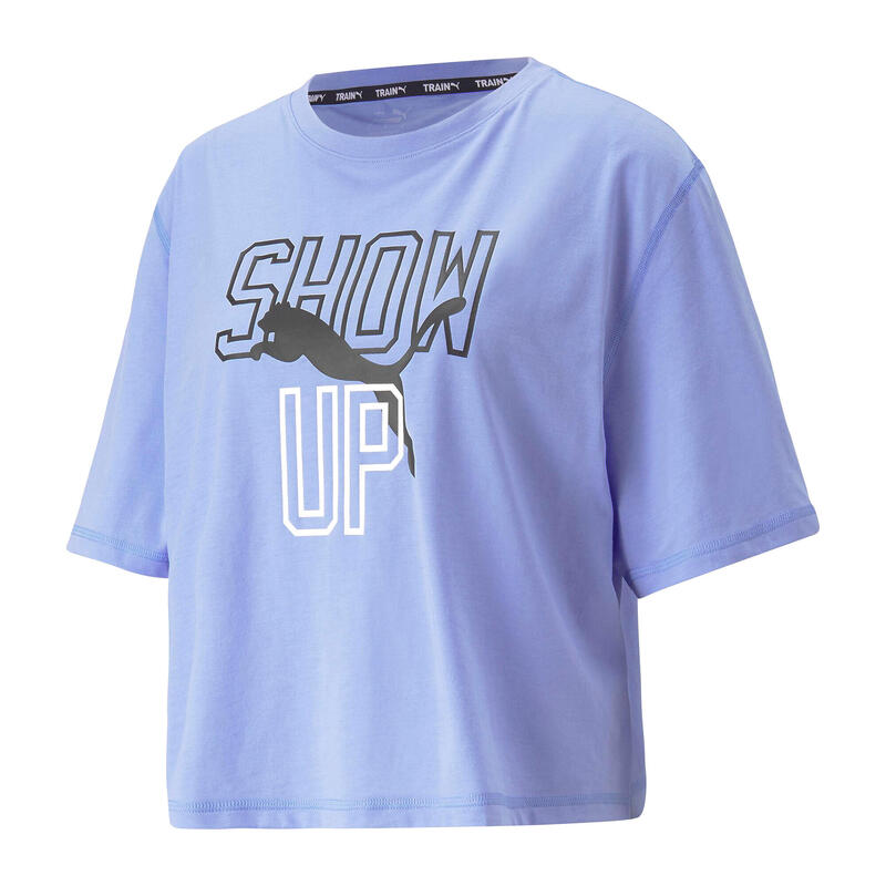 PUMA Graphic Boxy Crop Tee Show Up trainings-T-shirt voor dames