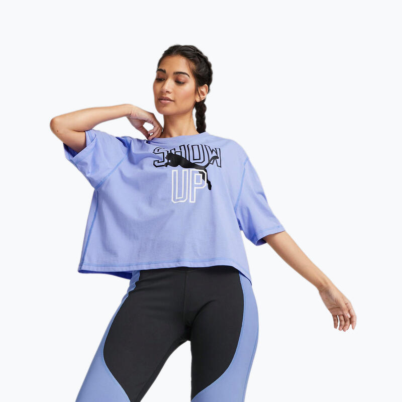 PUMA Graphic Boxy Crop Tee Show Up trainings-T-shirt voor dames