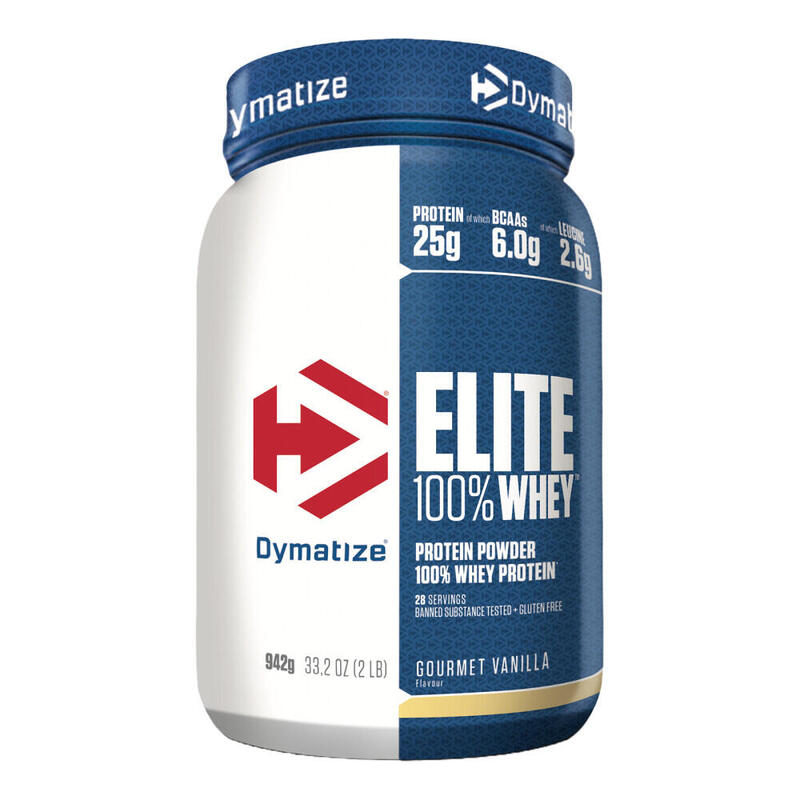 Dymatize Elite 100% Whey Gourmet Vanilla 942g - High Protein Low Sugar Powder