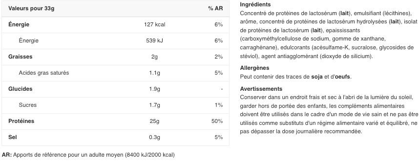 Whey concentrée - Elite 100% Whey - Vanille Gourmande 2/2