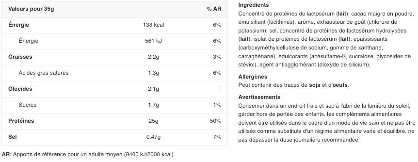 Whey concentrée - Elite 100% Whey - Chocolat 2/7